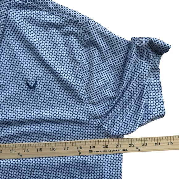 Byron Nelson Golf Polo S | DriWay Moisture-Wick | Blue Print Shirt - Picture 8 of 12